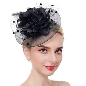 Fascinator Hat , pill box Tea Party Feather Headband, Cocktail Hat Weddings